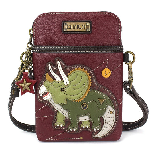 Chala Handbags Triceratops Key Fob Coin Purse Chala Keychain Dinosaur at   Women's Clothing store