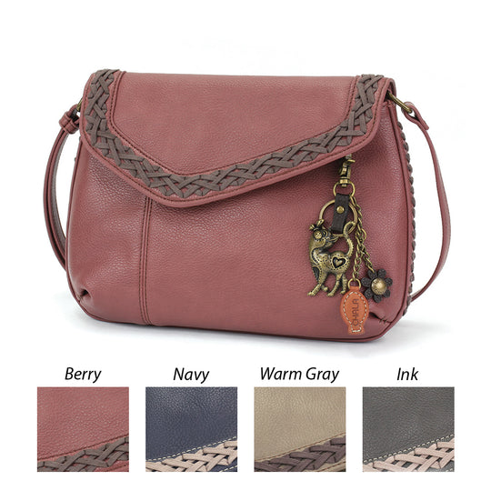 Chala Slim Cat Mini Crossbody Handbag - Convertible Strap, Cat Lovers Gift